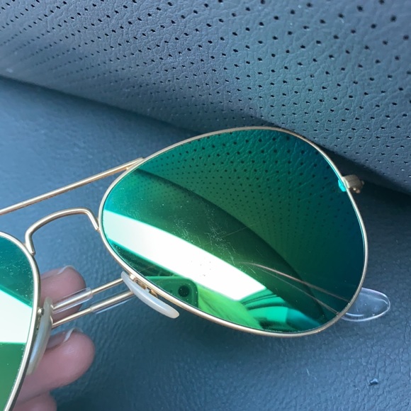 Raybans (green and gold)